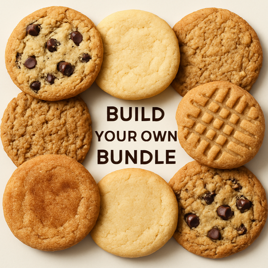 Build Your Own Bundle cookie assortment arranged in a compact, square-friendly composition with various traditional cookies